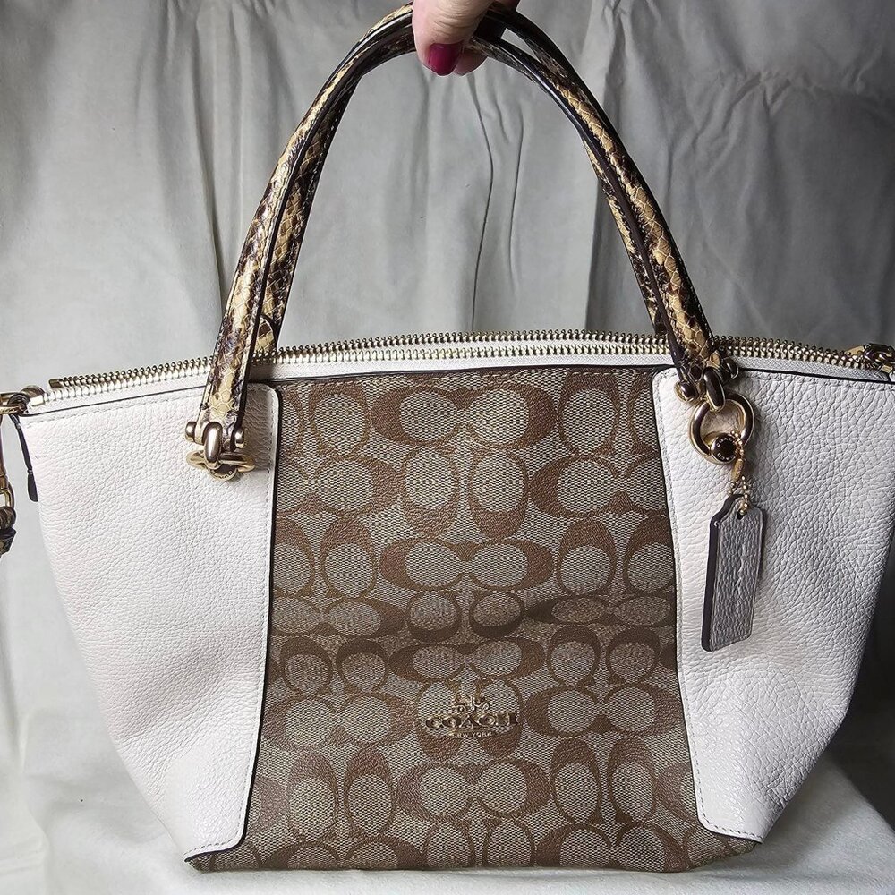 Authentic Coach Pebbled Leather 'Snake' & Signature Satchel